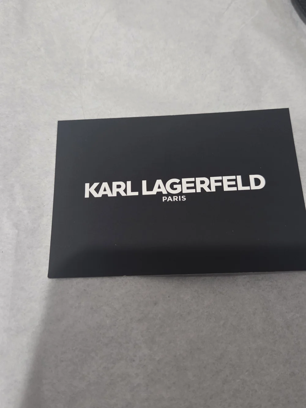 Karl Lagerfeld Black Crossbody Bag with Logo Strap Charm Pouch Pins NWT L6DEU6CJ